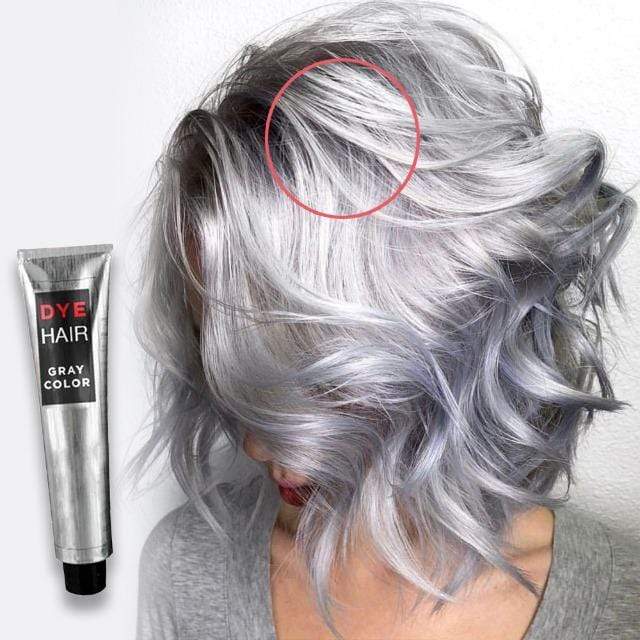 Gadgets d'Eve TRENDI™ : Crème Colorante Grise pour Des Cheveux Argentés