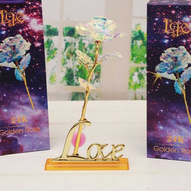 Gadgets d'Eve VALROSE™ : Rose Galaxie Colorée avec Amour